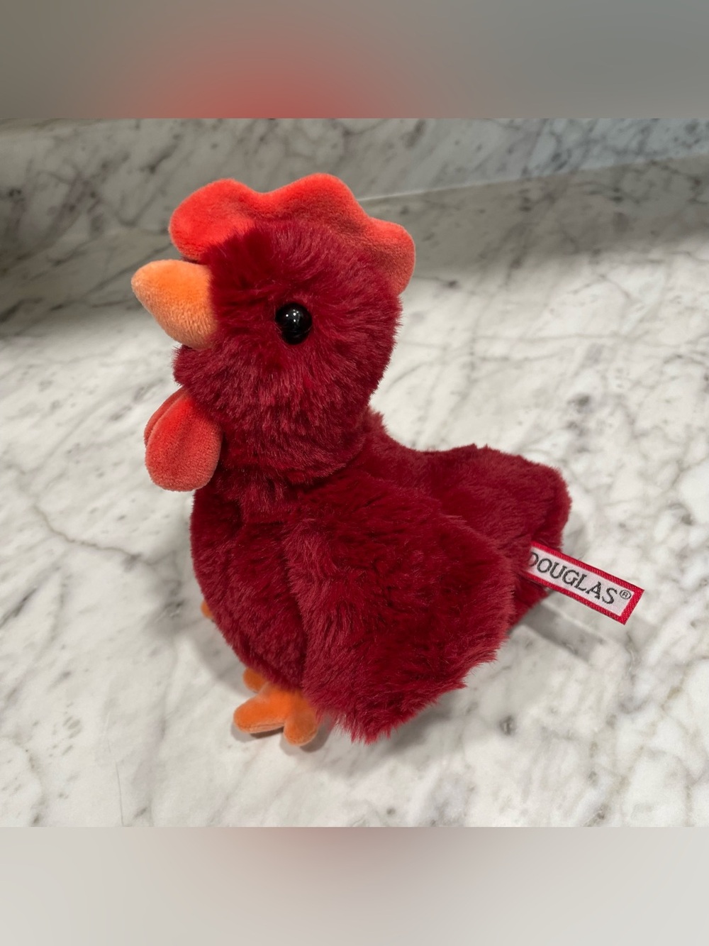 Douglas Rhodie Soft Red Chicken Mini Plush Stuffed Animal Toy #4504